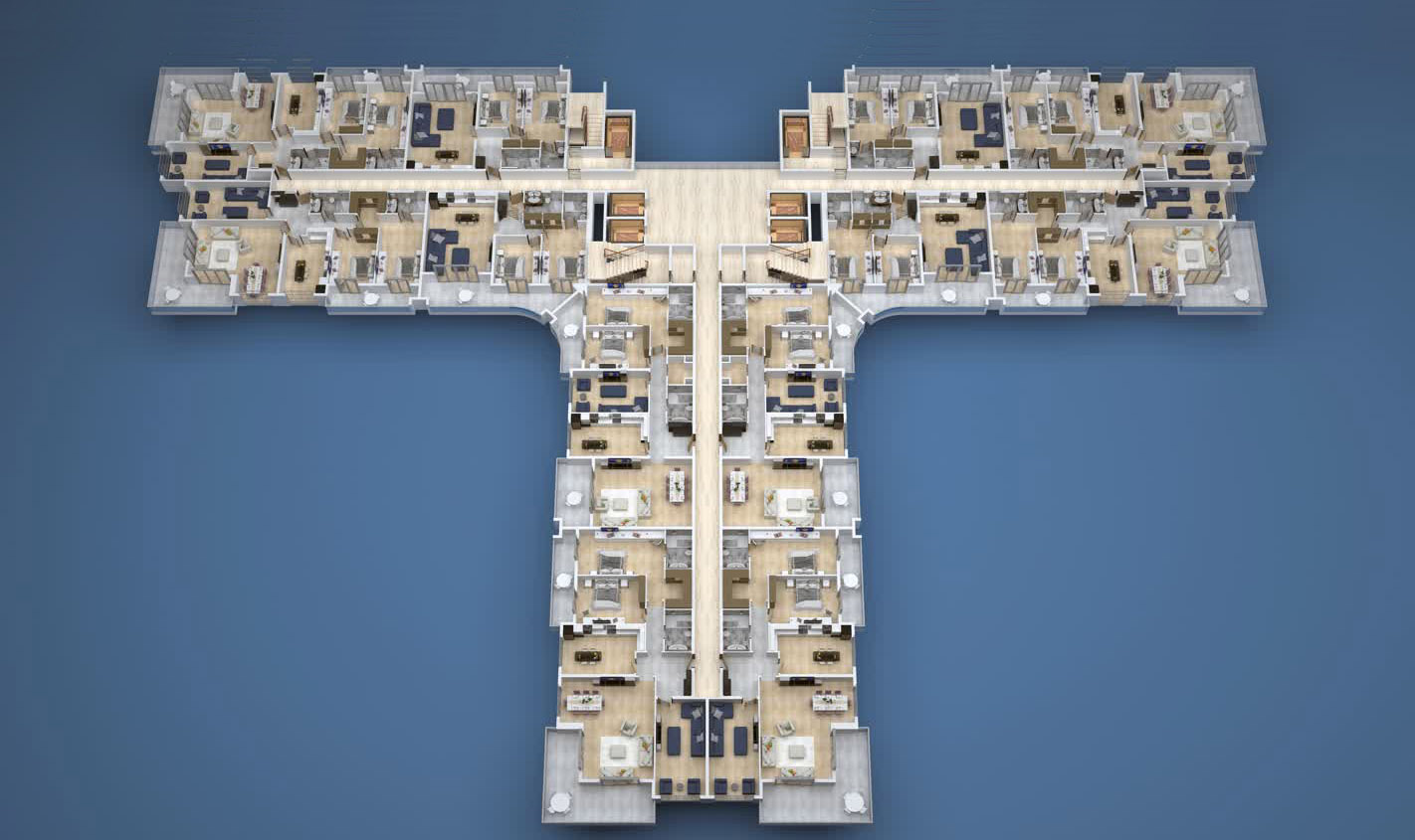 Plantegning 10 etage A Yekta Kingdom Premium