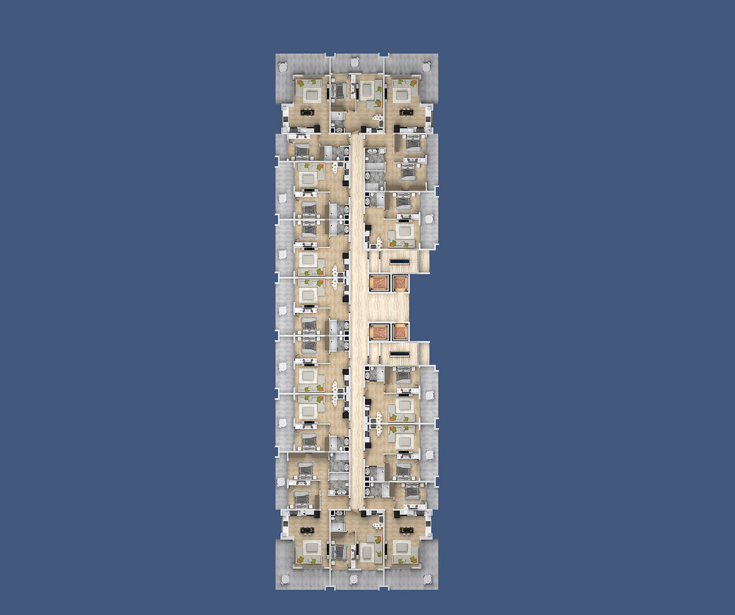 Gebäudeplan 1 Etage “D” Yekta Kingdom Premium